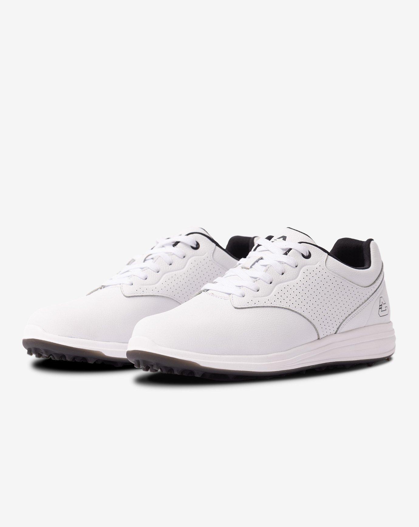 Men's Moneymaker Lux Spikeless Golf Shoe - White | CUATER | Golf